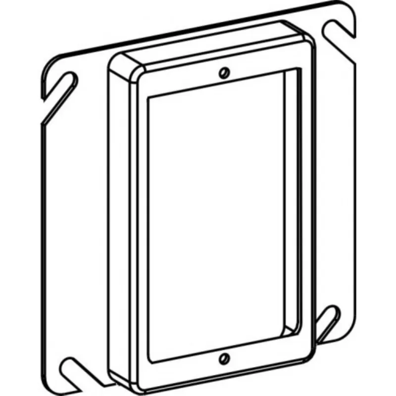 Orbit 41050 Switch Box Ring, 4 in L, 4 in W, Square, Sheet Steel, Gray, Galvanized