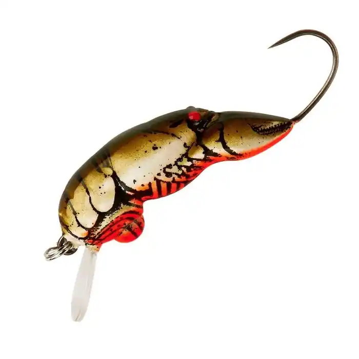 REBEL F5860 Fishing Lure, Micro Crawfish, Bass, Gamefish, Panfish, Trout, 1-Hook, Stream Crawfish Lure