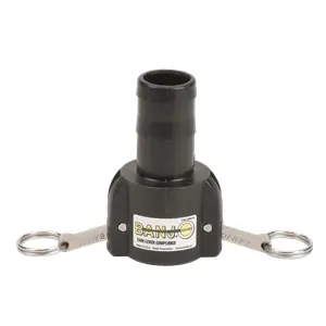 Greenleaf 125C Cam Lever Coupling, 1 x 1-1/4 in, Female x Hose Shank, Polypropylene