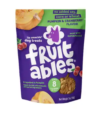 Fruitables Healthy Baked Pumpkin Cranberry Dog Treats 7oz