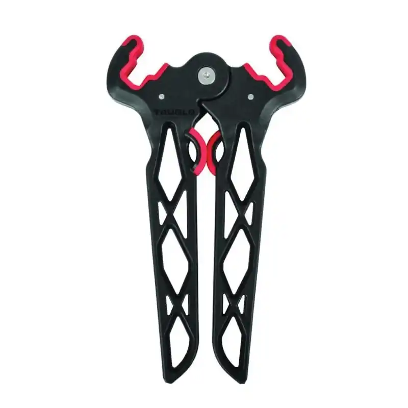 TRUGLO BOW JACK TG395BR Bow Stand, Foldable, Rubber, Black/Red, For Bows and Crossbows Up to 2-3/4 in W Limbs