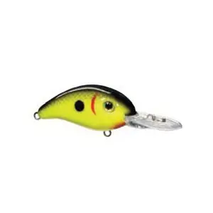 Strike King KVD KVD 1.0 HCKVDS1.0-535 Hard Squarebill Crankbait, Black Back/Chartreuse Bait