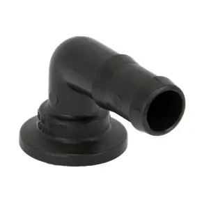 Greenleaf M100BRB90 Manifold Elbow, 90 deg Angle, 1 in, Flange x Hose Barb, Polypropylene