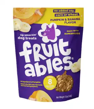 Fruitables Healthy Baked Pumpkin Banana Dog Treats 7oz