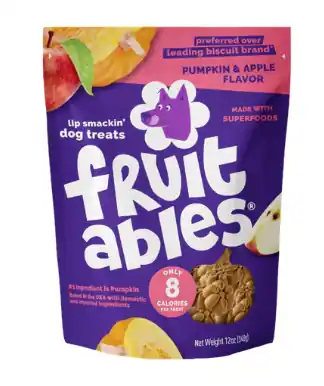 Fruitables Healthy Baked Pumpkin Apple Dog Treats 7oz