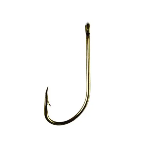 EAGLE CLAW 084AH-8 Offset Plain Shank Hook, Bronze