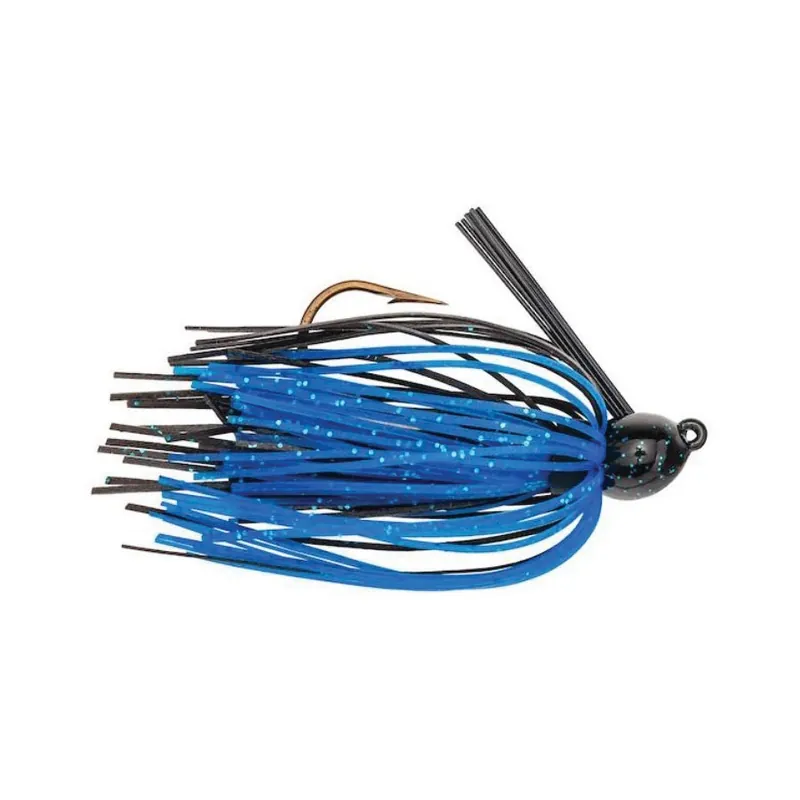 Strike King BITSY BUG BBJ18-2 Mini Jig, Jig, Fiber/Silicone, Black/Blue Bait