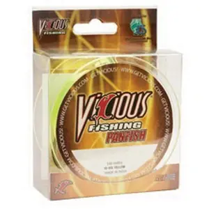 Vicious PYL-8 Panfish Fishing Line, 330 yd L, Copolymer, High-Visibility Yellow