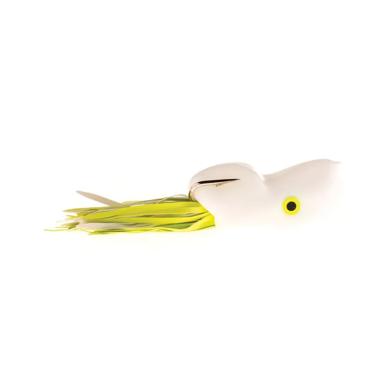 SCUM FROG Popper SFP-203 Fishing Lure, Soft Lure, Bass, Chartreuse/White Lure