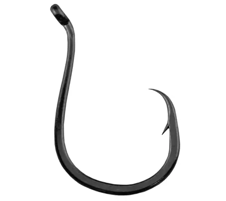 Boss Kat TC11Z-6/0 Octopus Circle Offset Hook, Black, Nickel Plated