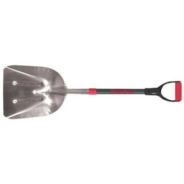 RAZOR-BACK 53129 Scoop Shovel, 18-3/4 in W Blade, 14-3/4 in L Blade, Aluminum Blade, Fiberglass Handle, 48-1/2 in OAL