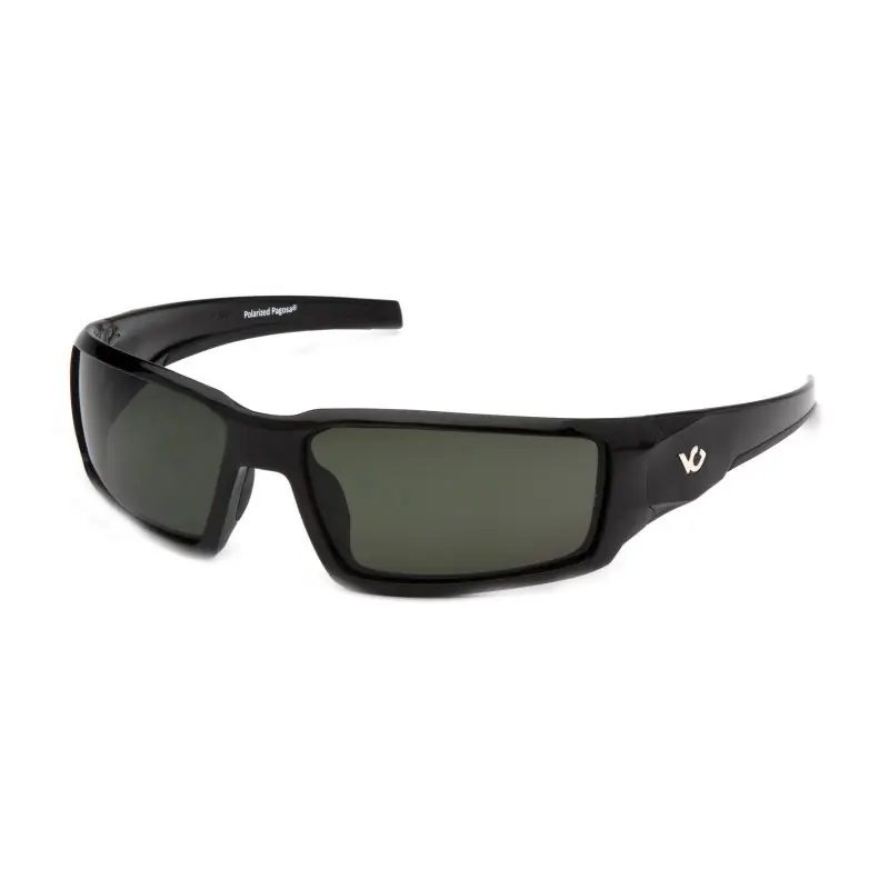 VENTUREGEAR Pagosa VGSB522T Sunglasses, Polycarbonate Frame, Black Frame, Polarized, Forest Gray Lens