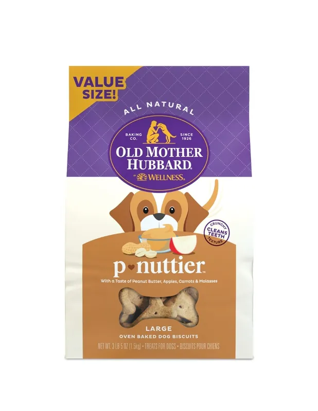 Old Mother Hubbard P-NUTTIER Large Dog Treats 3 lb
