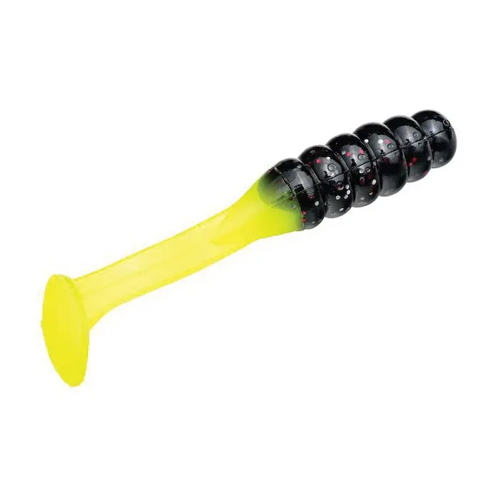 Strike King MRCSLC-183 Fishing Bait, Soft Bait, Plastic, Chartreuse/Tuxedo Black Bait