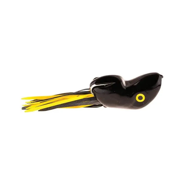 SCUM FROG SFP-202 Popper Bait, 2-Hook, Black Bait