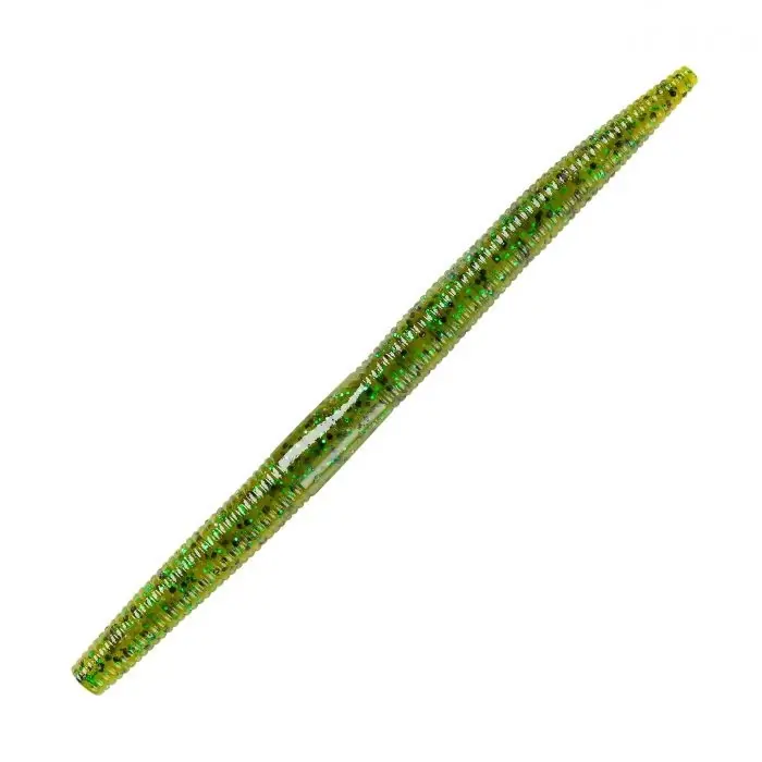 YUM YDG511 Fishing Lure, Dinger, Soft Bait, Bass, Plastic, Green Flake/Pumpkin Pepper Lure