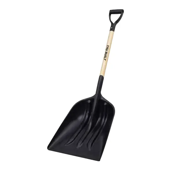 TRUPER TRU BUILT 34102 Scoop, 14-1/4 in L Blade, Plastic Blade, American Ash Handle, D-Style Handle