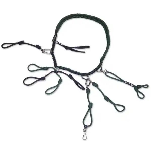 BUCK GARDNER L-TB-L-BG Duck Call Braided Lanyard, Nylon/Stainless Steel, Black