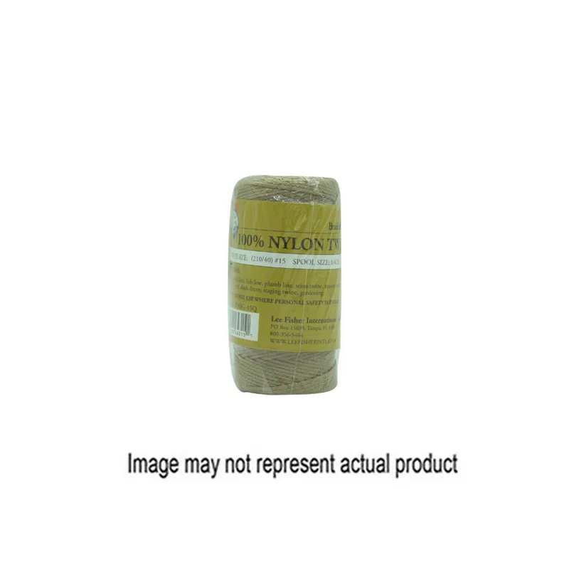 LEE FISHER SPROTS TNBG-15Q Braided Twine, 15 Dia, 1400 ft L, 100 lb Working Load, Nylon, Gold