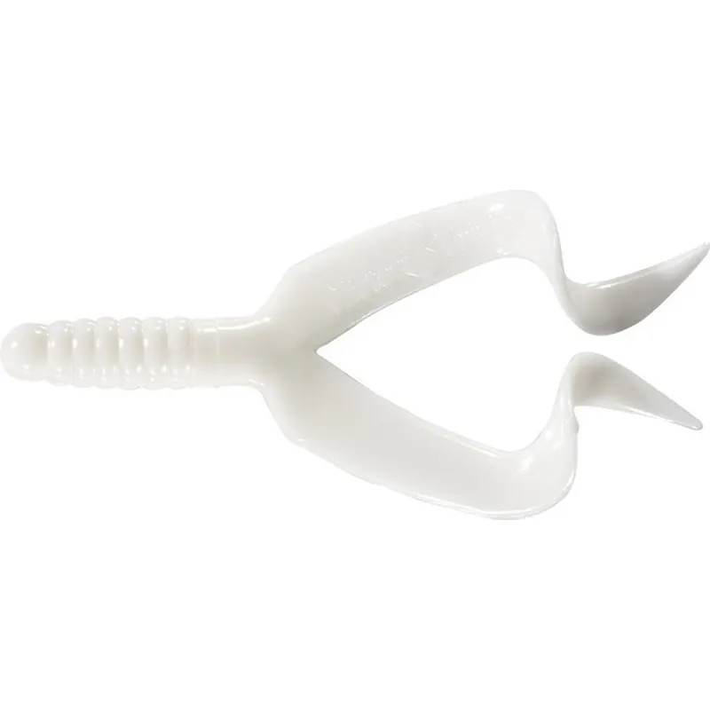 MISTER TWISTER DT10 1 Lure, Double Tail, Bass, Catfish, Crappie, Flathead, Largemouth Bass, Sunfish, White Lure