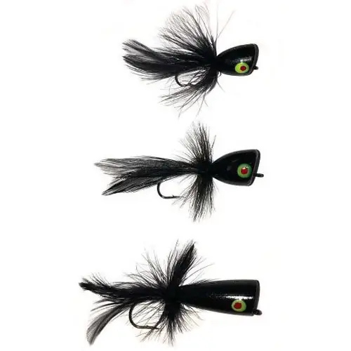 STOPPER LURES FKS-BP3PK Bass Popper Kit, Panfish, Assorted Lure