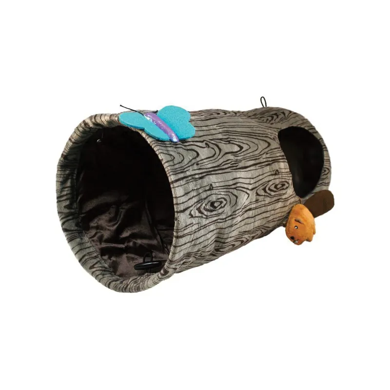 KONG CA442 Cat Toy, One-Size, Play Spaces Burrow, Brown