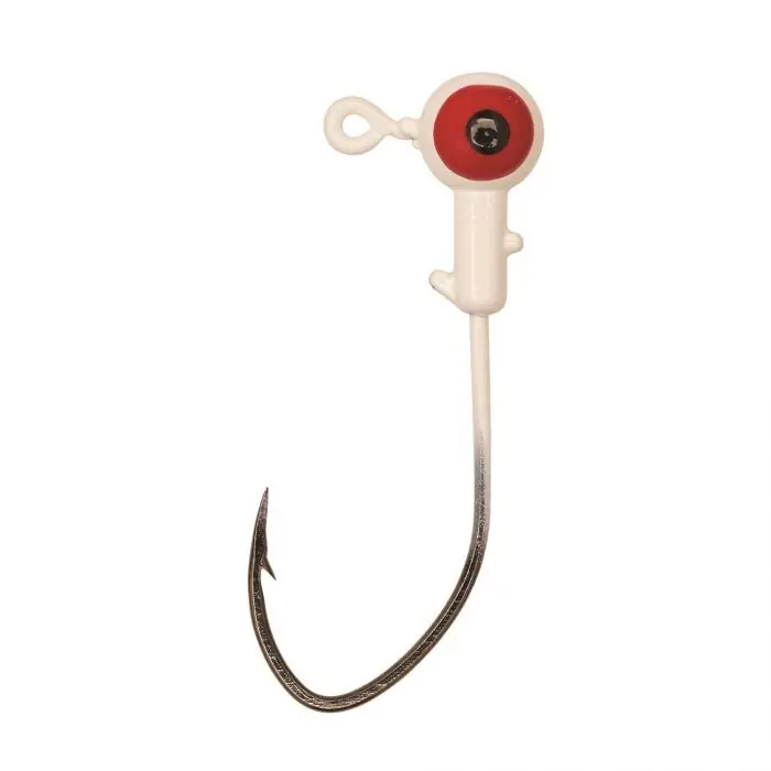 EAGLE CLAW Pro-V PFPV132-1 Ballhead Jig with Hook, 0.0312 oz, White