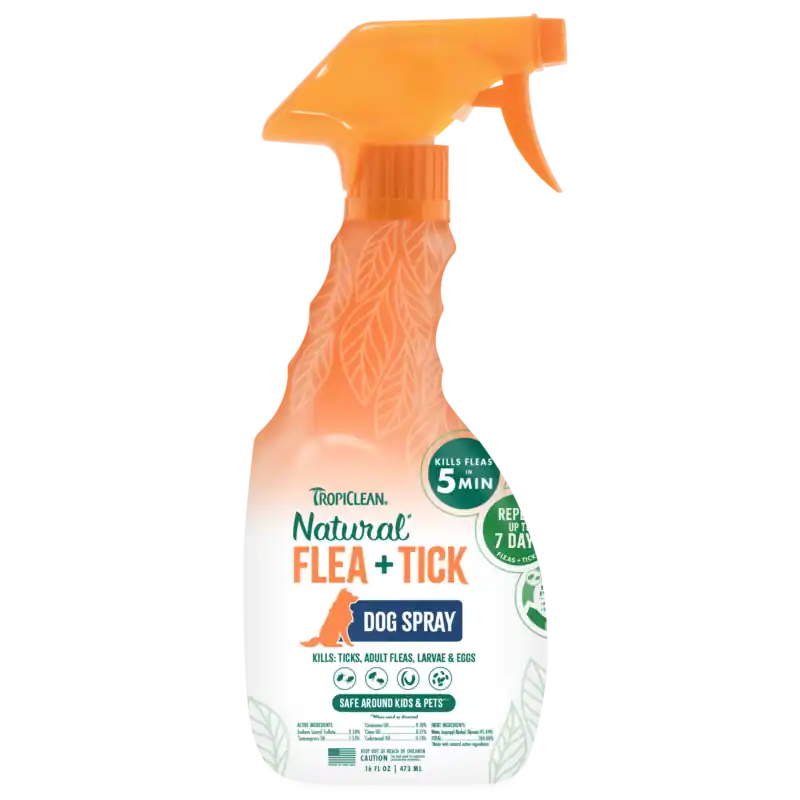 TropiClean Natural Flea and Tick Spray, 16 oz