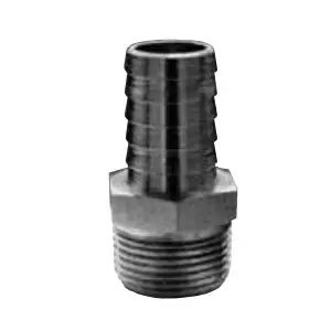 Hypro A12S Hose Barb, 1/2 in, MPT x Hose Barb, Steel