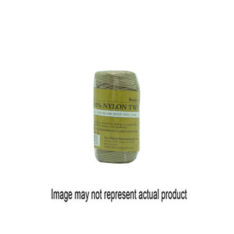 LEE FISHER SPROTS TNBG-48Q Braided Twine, 48 Dia, 450 ft L, 300 lb Working Load, Nylon, Gold