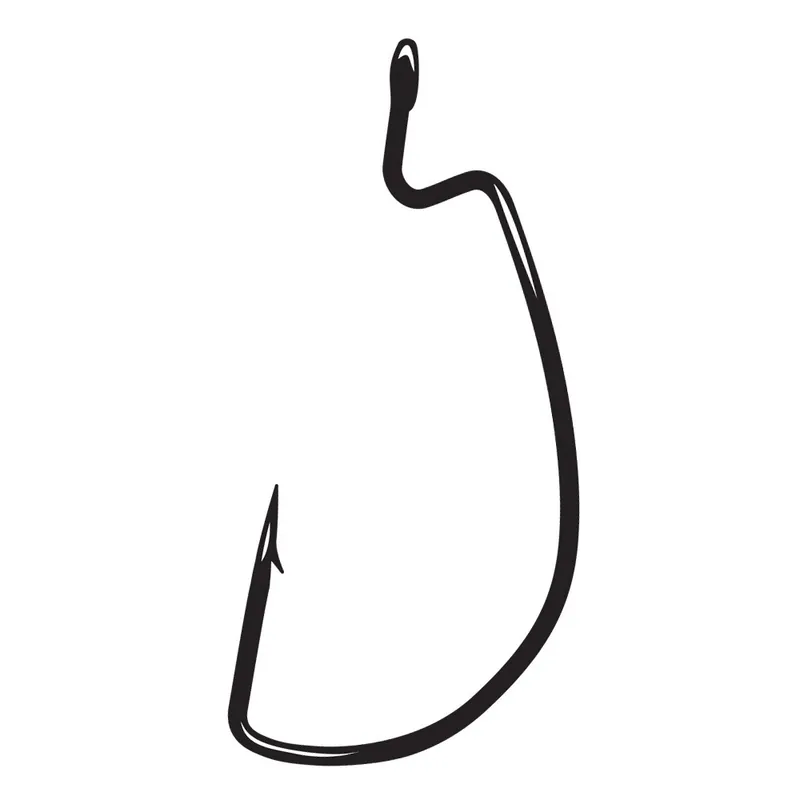 Gamakatsu 74413-1/8 EWG Weighted Worm Hook, NS Black