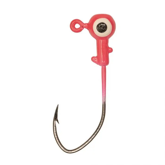 EAGLE CLAW Pro-V PFPV132-13 Ballhead Jig with Hook, 0.0312 oz, Pink