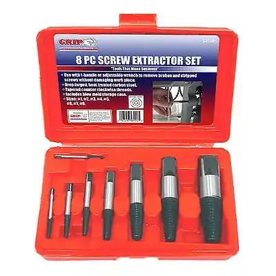GRIP 53100 Screw Extractor Set, 8-Piece, HCS