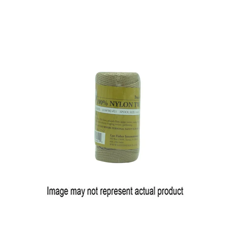 LEE FISHER SPROTS TNBG-21Q Braided Twine, 21 Dia, 960 ft L, 140 lb Working Load, Nylon, Gold