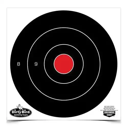 BIRCHWOOD CASEY DIRTY BIRD BC-35825 Bull‘s-Eye Target, Paper, Black/White