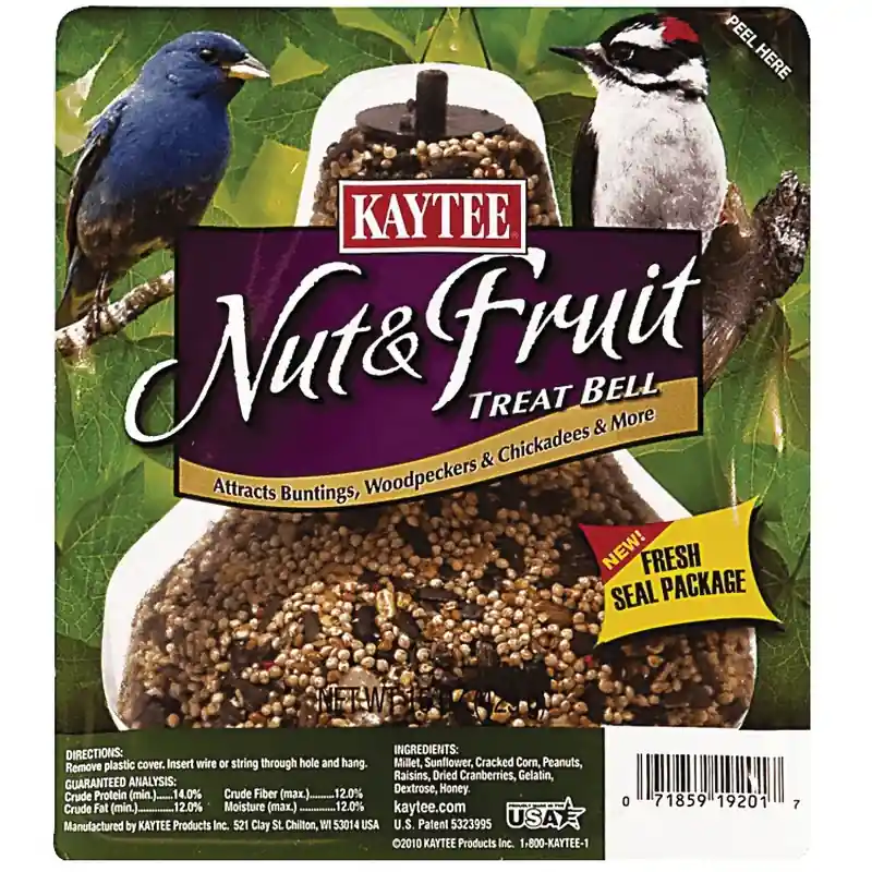Kaytee 100503927 Seed Treat Bell, Nut and Fruit, 15 oz