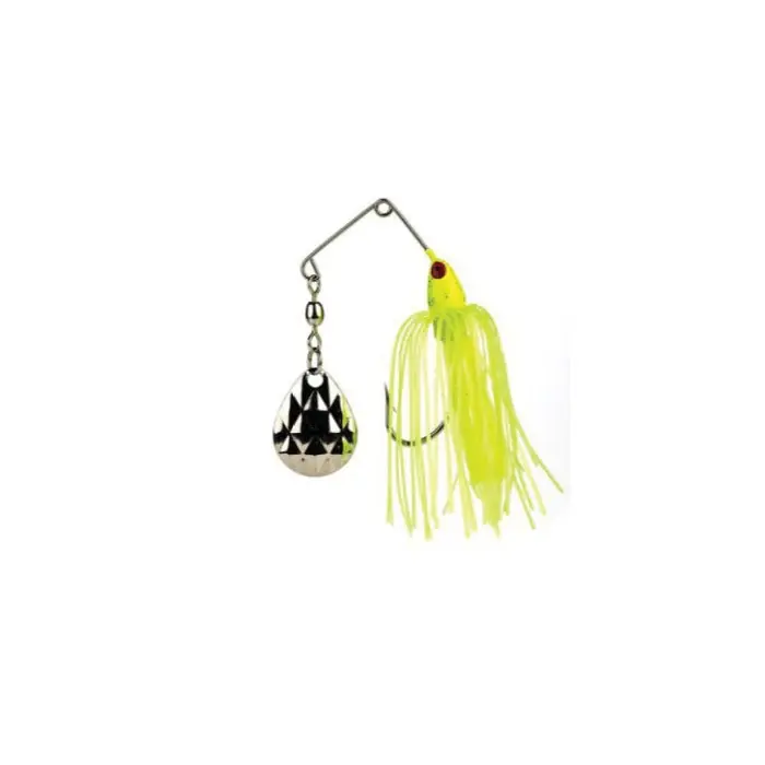 Strike King MINI-KING SPINNERBAIT MK-70 Wire Bait, Silicone, Chartreuse Bait