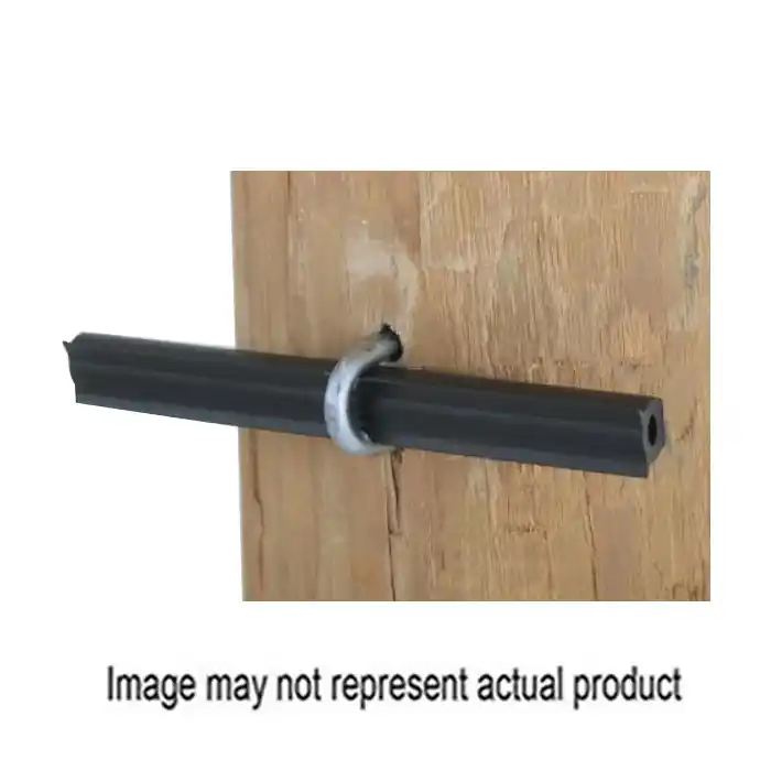 Dare 1724 N Wood Post Insulator, 4 in L, 3/8 in W, Polyethylene, Carbon Black