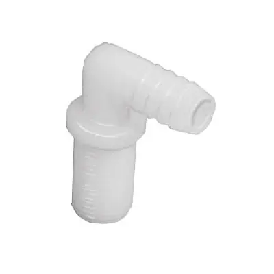 Hypro NTL12 Pipe Elbow, 90 deg Angle, 1/2 x 11/16 in, Hose Barb x MPT, Nylon
