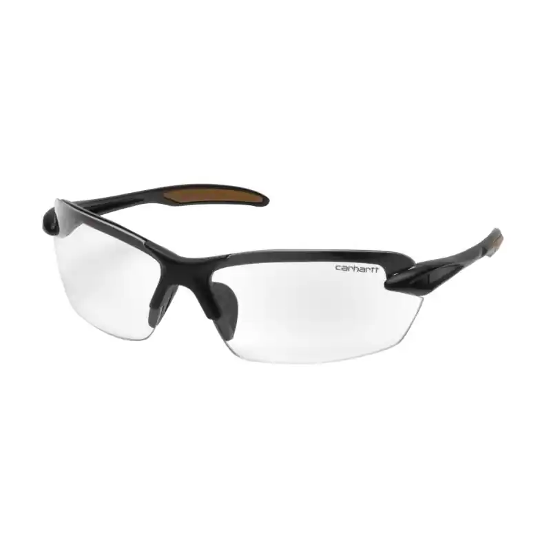 Carhartt Spokane CHB310D Safety Glasses, Half Frame, Black Frame, UV Protection Yes