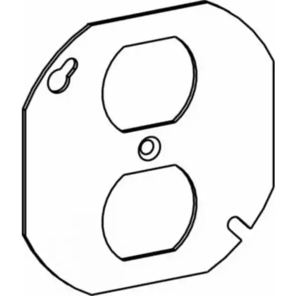 Orbit 4RC-DR Duplex Receptacle Cover, 4 in Dia, 4 in L, 4 in W, Round, Steel, Gray