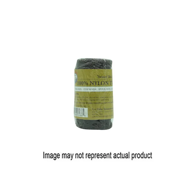 LEE FISHER SPROTS TNTB-36Q Twisted Twine, 36 Dia, 220 lb Working Load, Nylon, Black - 1/4 lb.