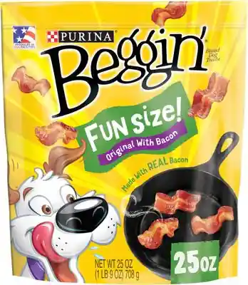 Purina Beggin‘ Real Meat Fun Size Original with Bacon Flavored Dog Treats - 25oz
