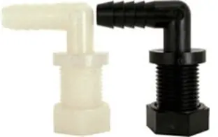 NTL34 Nozzle Body Elbow, 3/4 in, Hose Barb x MNPT, 90 deg Angle, Nylon
