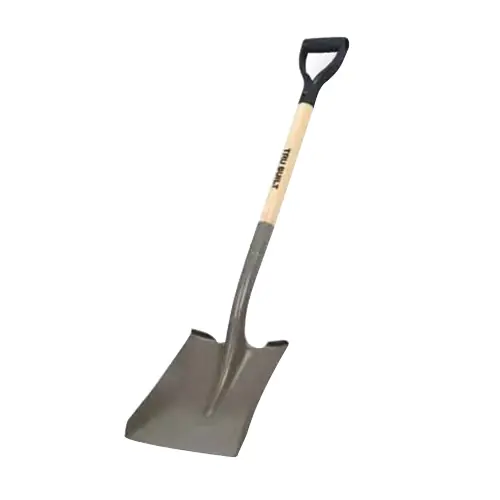 TRUPER TRU BUILT 31176 Square Point Shovel, 16 ga Gauge, Lacquer-Coated Hardwood Handle, D-Style Handle