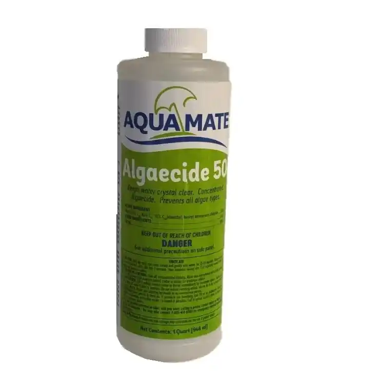 Aquamate 1-5850 50% Algaecide, 1 qt Bottle, Liquid, Clear