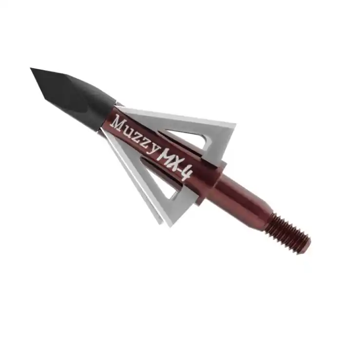 MUZZY 209-MX4-3 Fixed Broadhead, 0.025 in Thick Blade, 4-Blade