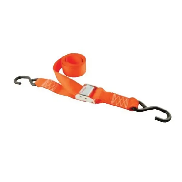 Erickson 34409 Medium-Duty Cam Lock Buckle Tie-Down, 2 in W, 8 ft L, 2200 lb Working Load, Orange