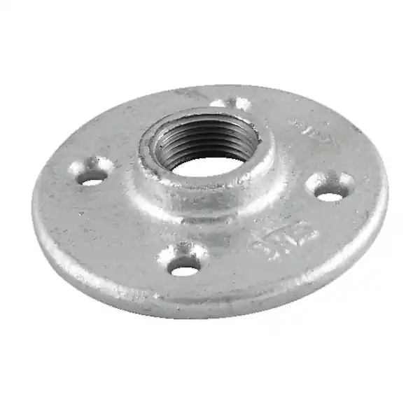 STZ 311 F-1 Galvanized Floor Flange, 1 in, Malleable Iron
