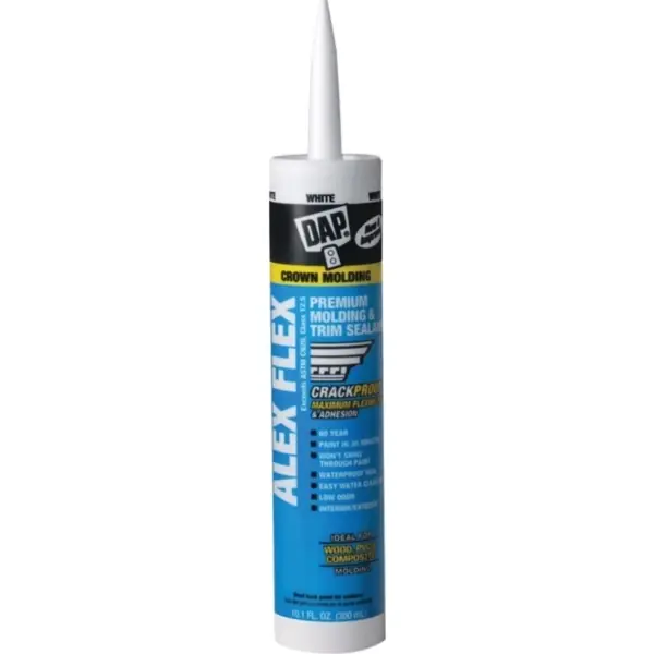 DAP ALEX FLEX 18542 Caulking Sealant, White - 10.1 oz Cartridge